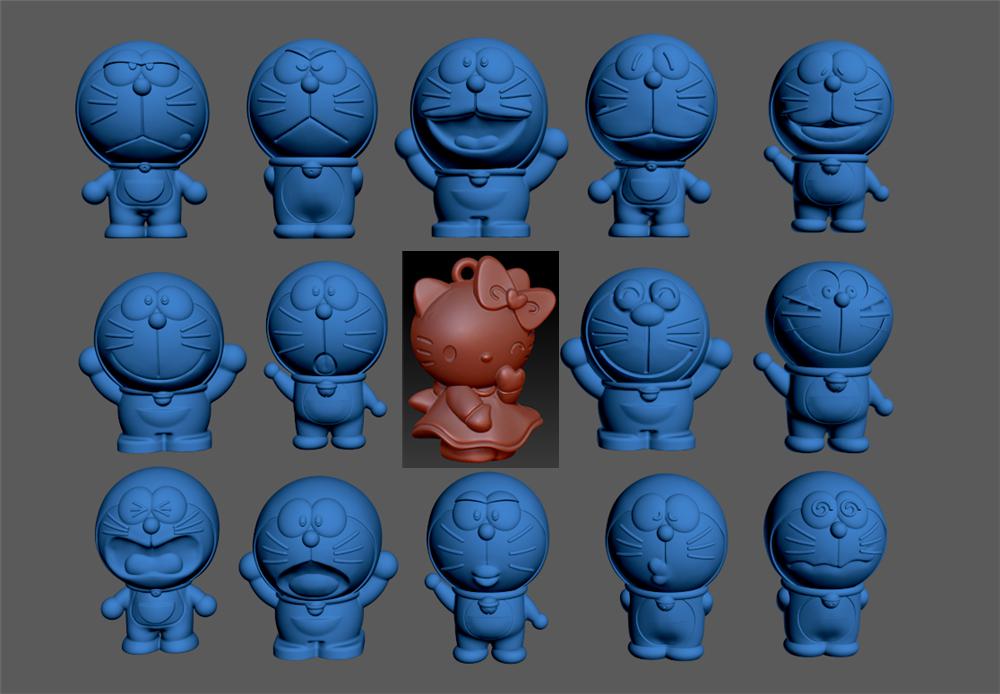 哆啦A梦3D打印模型合集 (15模型)3D打印模型