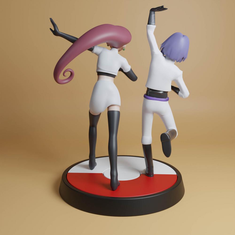 小次郎和武藏 宝可梦3D打印模型