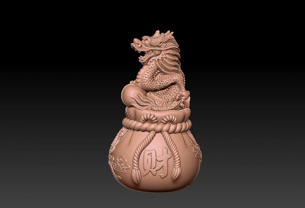 龙年福袋摆件 33D打印模型