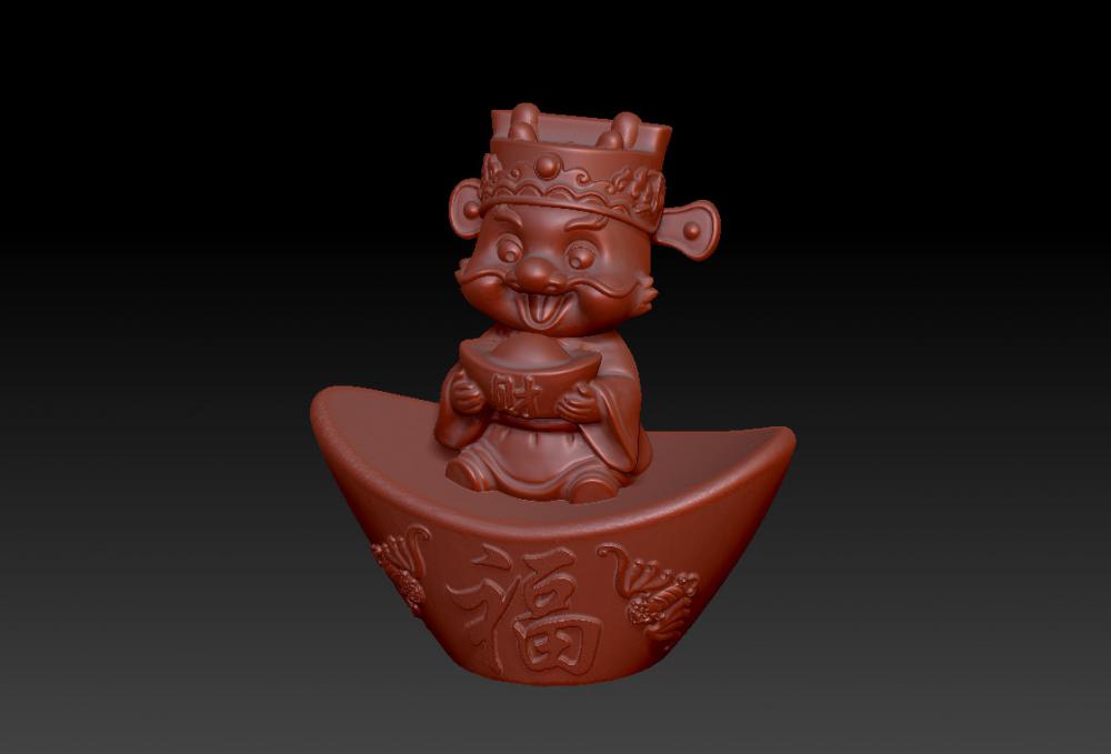 十二生肖金元宝版 (龙 53D打印模型