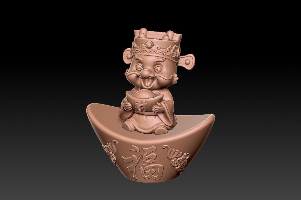 十二生肖金元宝版 (龙 53D打印模型