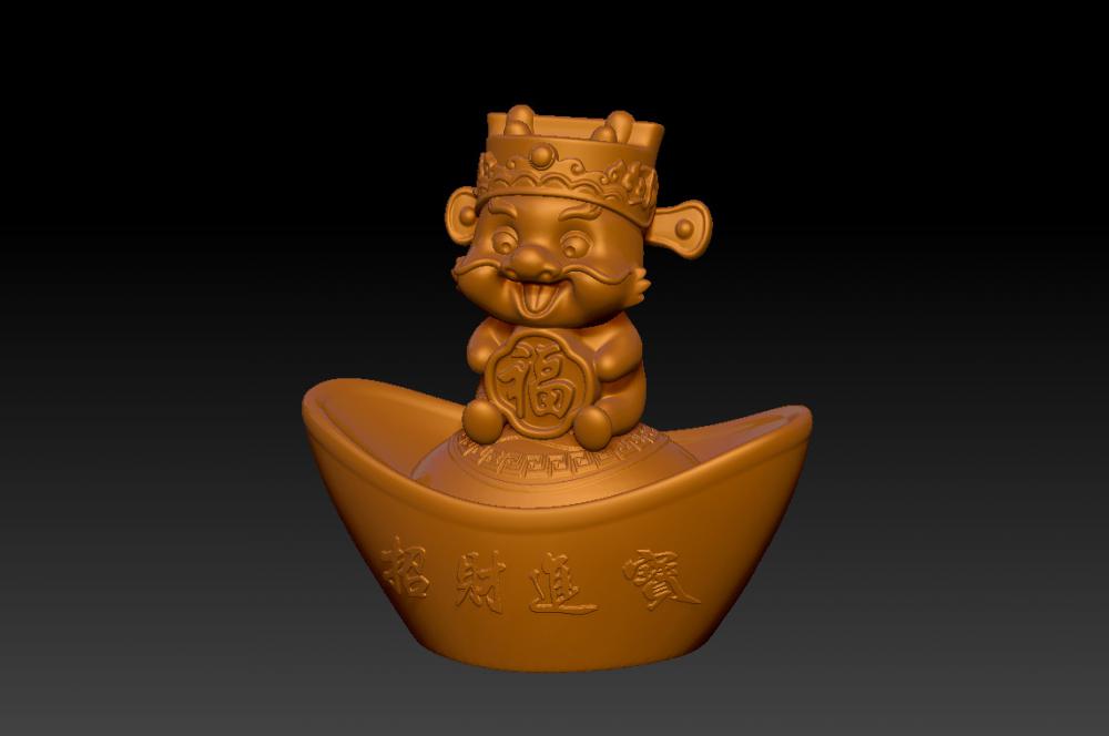 十二生肖金元宝版 (龙 63D打印模型
