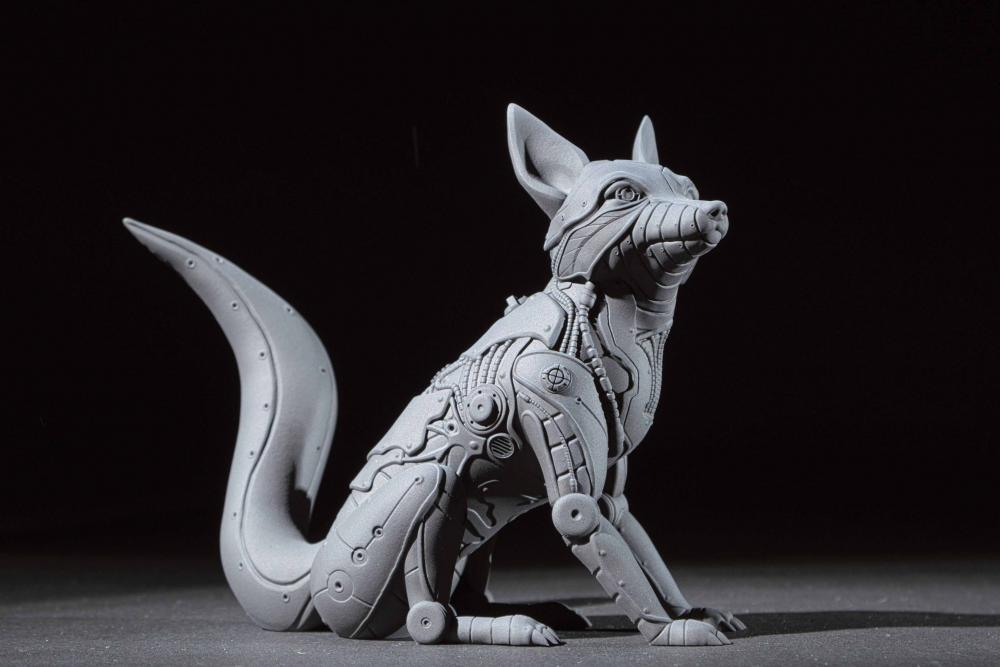 机械狐狸3D打印模型