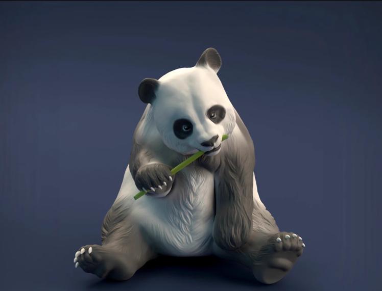 大熊猫3D打印模型