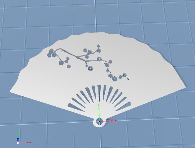 梅花扇3D打印模型