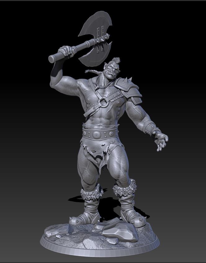 狂暴兽人3D打印模型