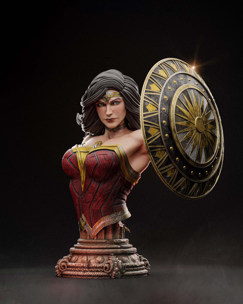 神奇女侠 胸雕3D打印模型