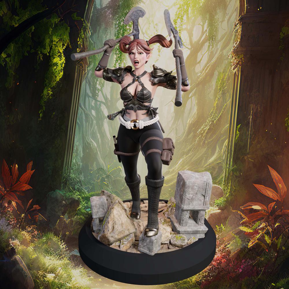 Mia 丛林之王 女战士3D打印模型