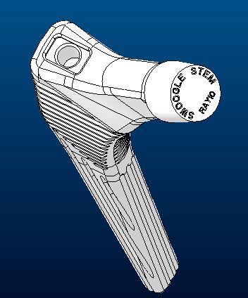 髋关节假体的股骨柄coral3D打印模型