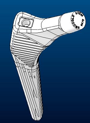 髋关节假体的股骨柄coral3D打印模型