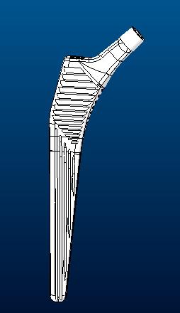 髋关节假体的股骨柄coral3D打印模型