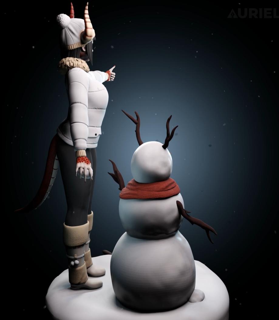 雪人 龙女孩3D打印模型