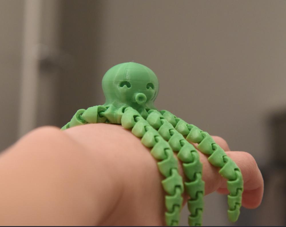 卡通章鱼关节可活动3D打印模型