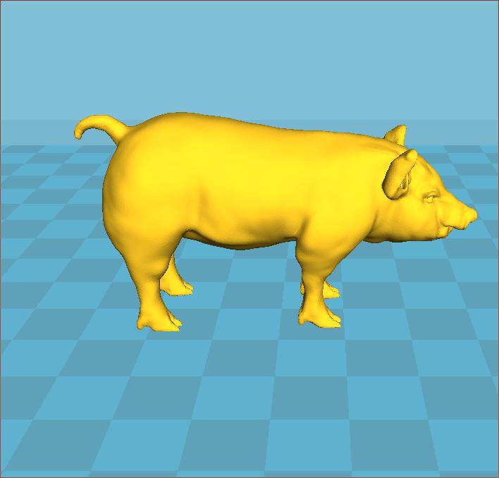 长嘴猪3D打印模型