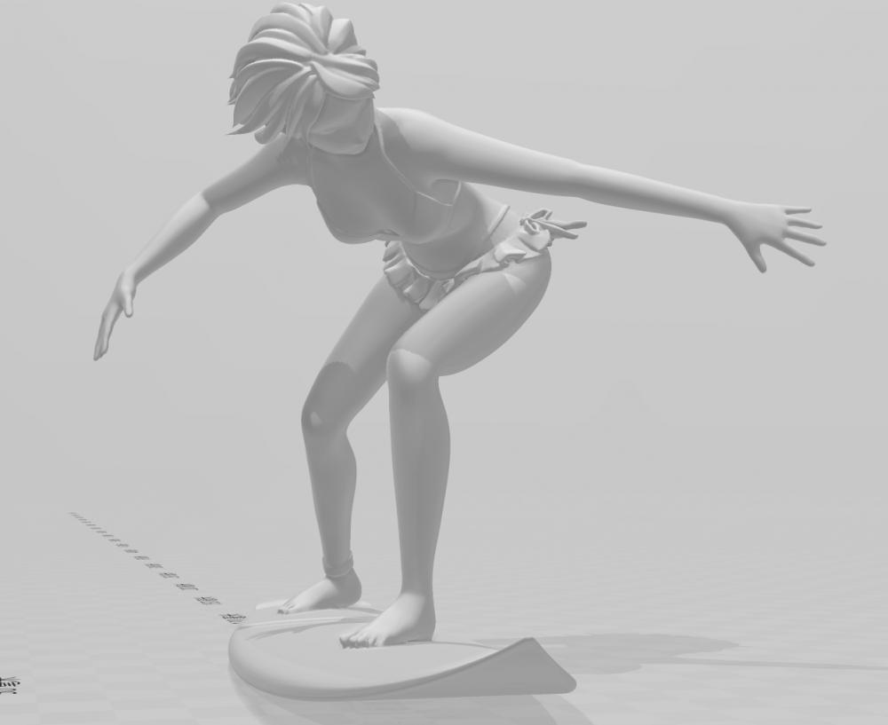 冲浪女孩3D打印模型