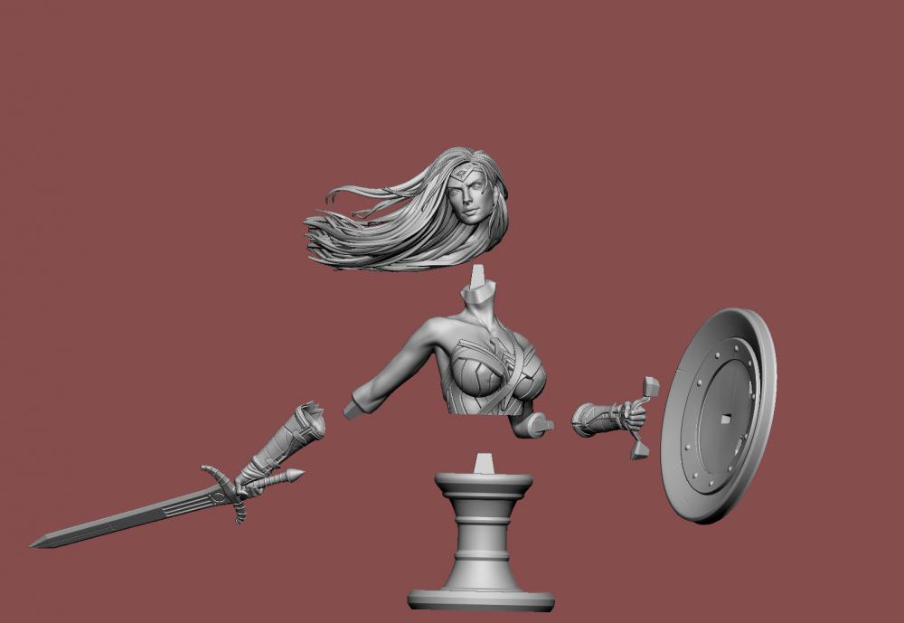 神奇女侠 超级英雄3D打印模型