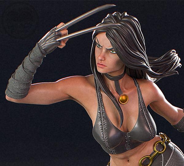 X战警 X-23 女金钢狼3D打印模型