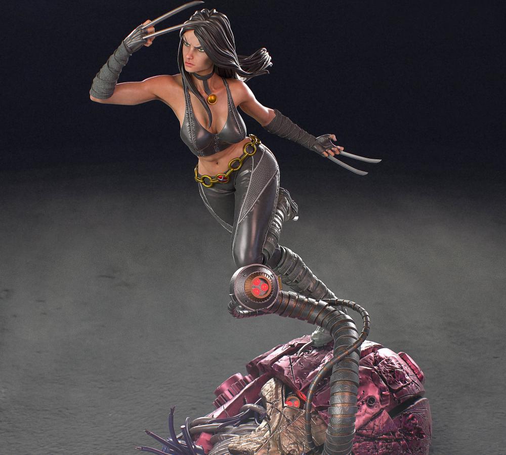 X战警 X-23 女金钢狼3D打印模型