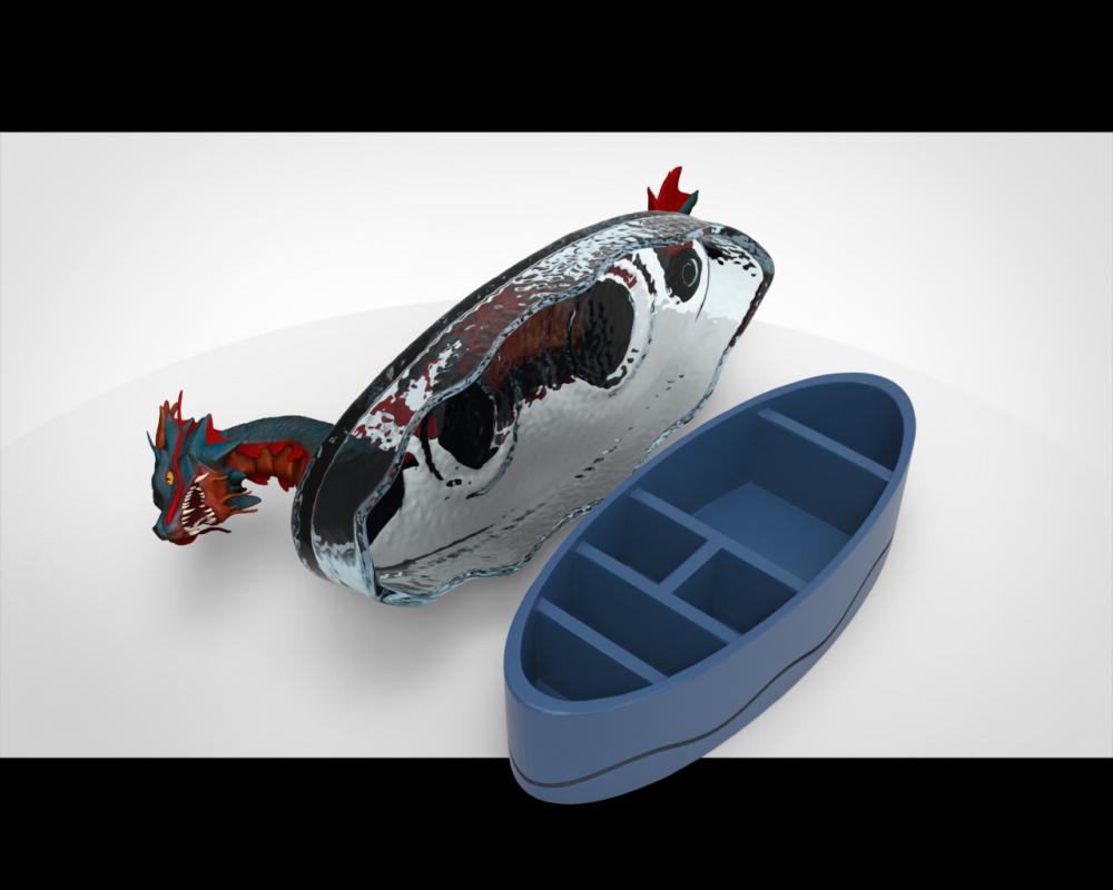 龙 船 首饰盒3D打印模型