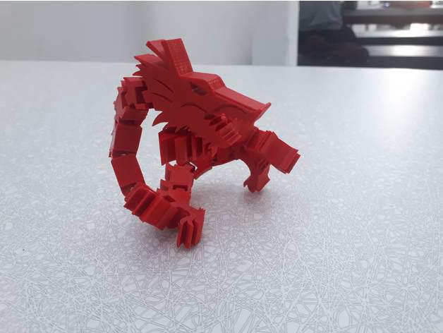 flexi可活动中国龙3D打印模型