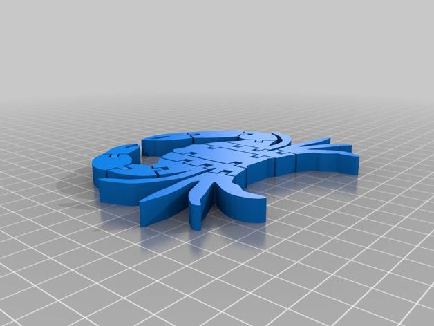 flexi可活动螃蟹3D打印模型