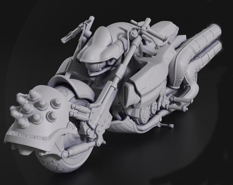 最终幻想 克劳德摩托车3D打印模型