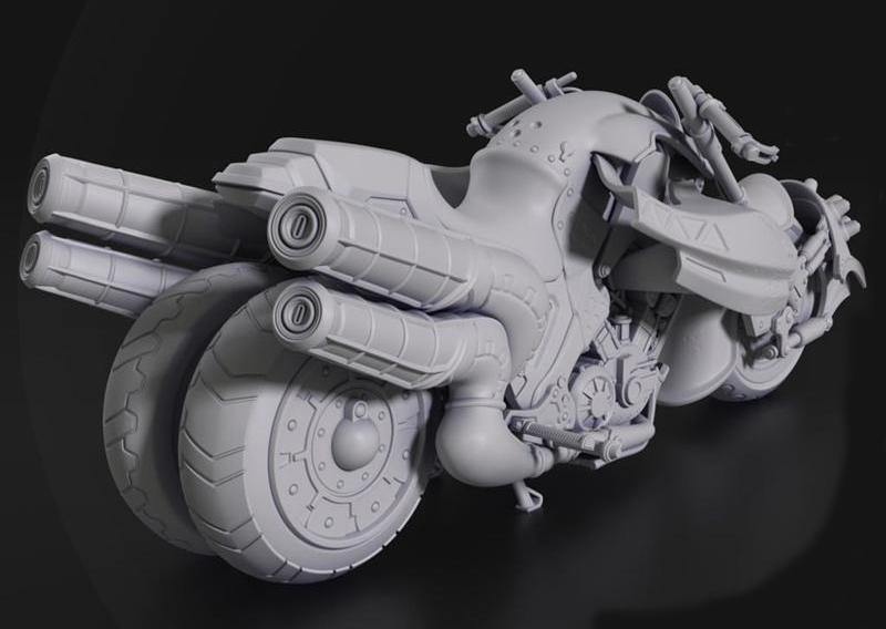 最终幻想 克劳德摩托车3D打印模型
