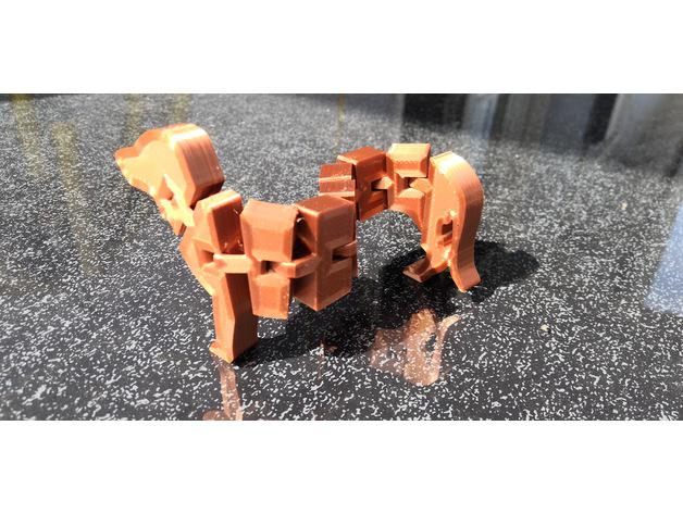 flexi可活动小狗3D打印模型