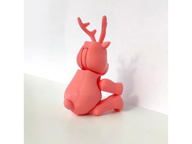 flexi可动小鹿手机支架3D打印模型