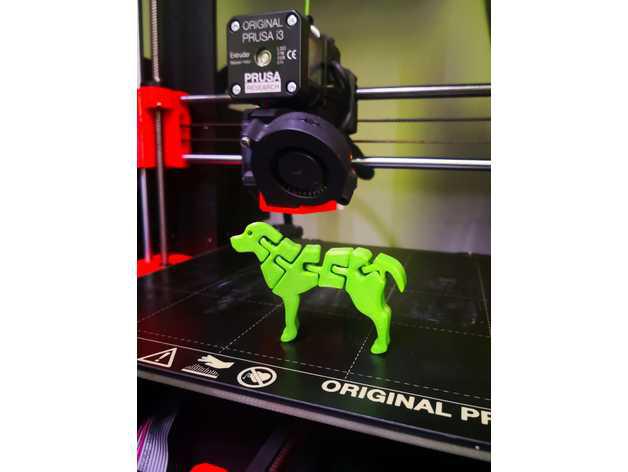 flexi可动小狗3D打印模型