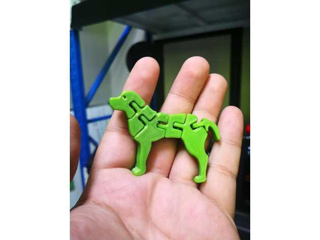 flexi可动小狗3D打印模型