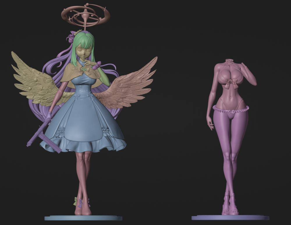 蔚蓝档案 圣园弥香 日常版和泳衣版3D打印模型