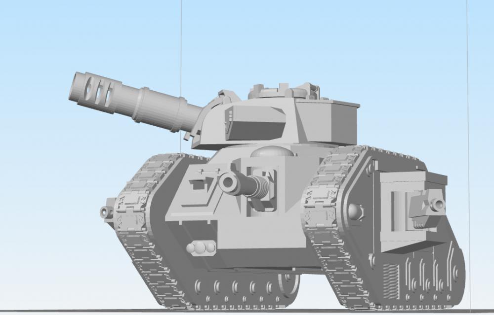 战锤40K 帝国卫队 黎曼鲁斯坦克（Leman Russ battle Tank）3D打印模型