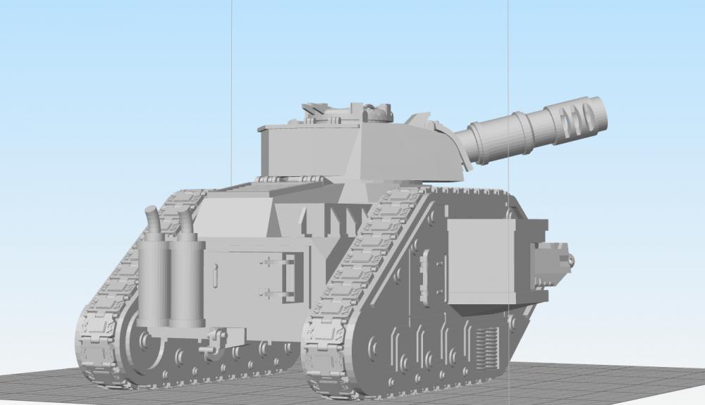 战锤40K 帝国卫队 黎曼鲁斯坦克（Leman Russ battle Tank）3D打印模型
