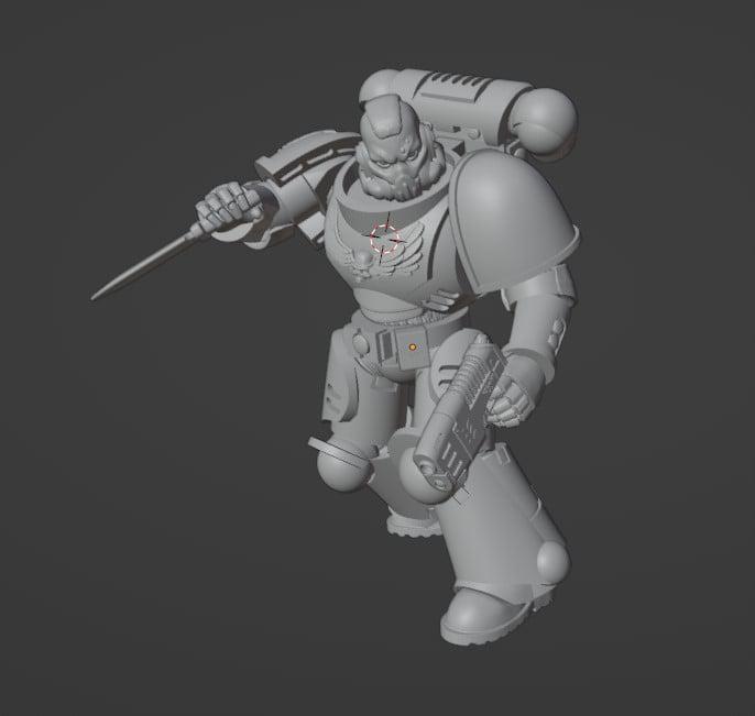 战锤40K PSM 侦察小队队长3D打印模型