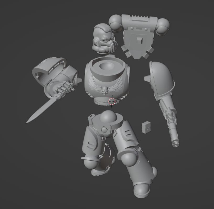 战锤40K PSM 侦察小队队长3D打印模型
