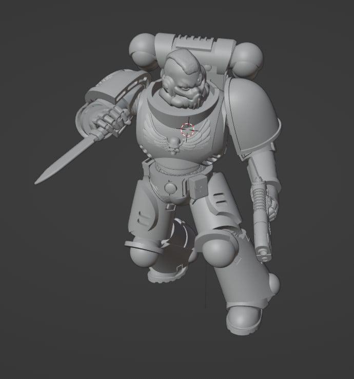 战锤40K PSM 侦察小队队长3D打印模型
