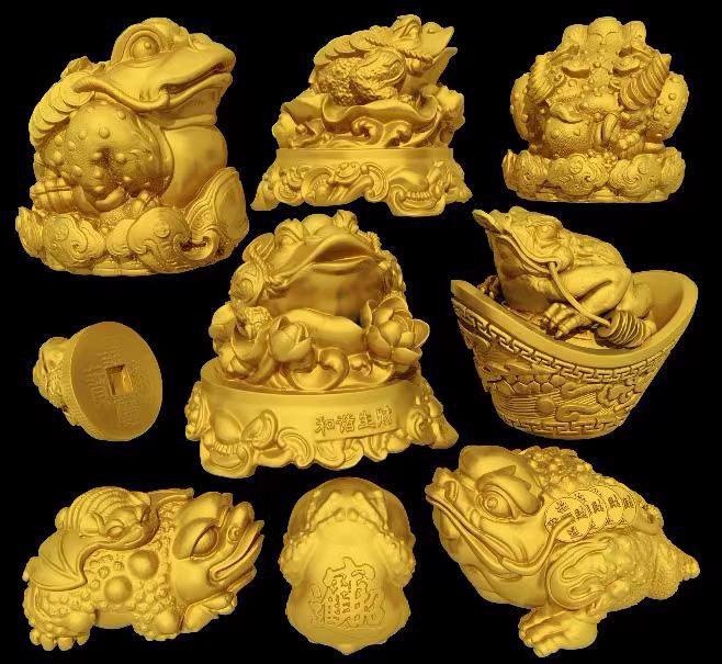 金蟾蜍-16款合集3D打印模型