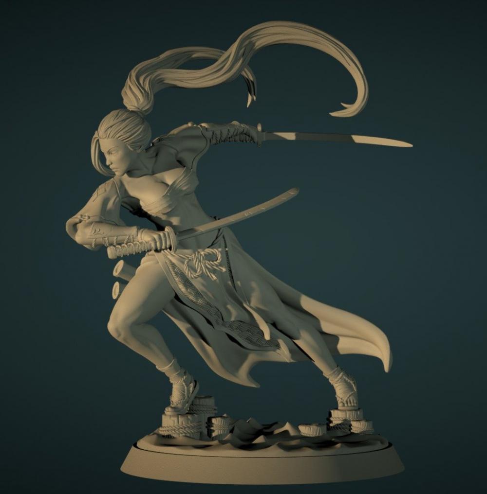 女武士3D打印模型
