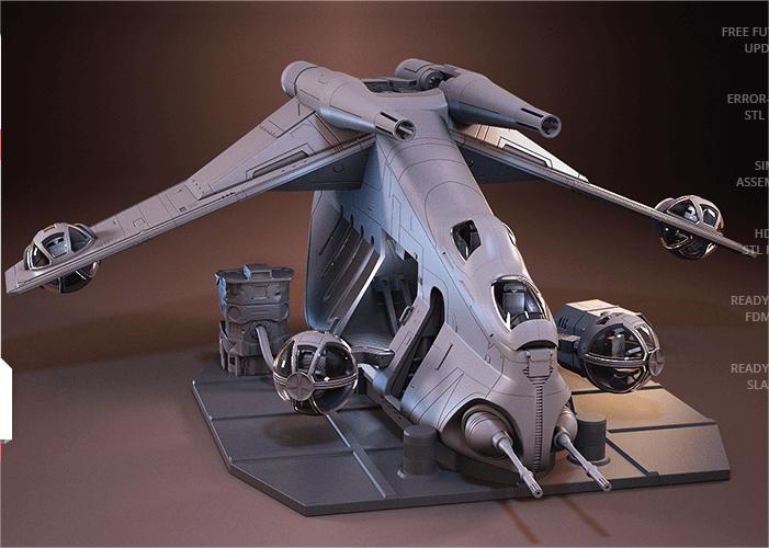 武装直升机3D打印模型