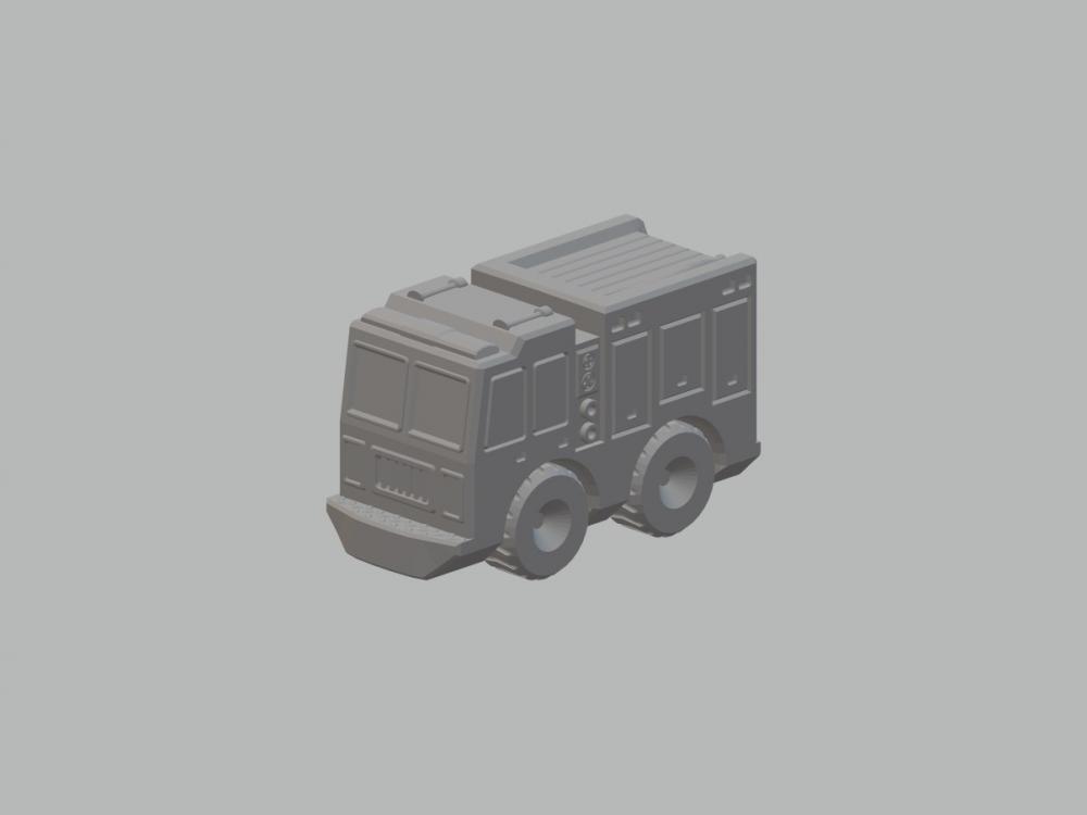 玩具消防车3D打印模型