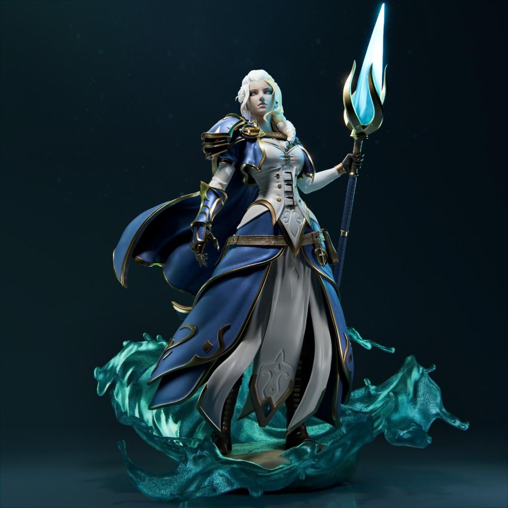 魔獸世界 野獸国  珍娜‧普勞德摩尔3D打印模型