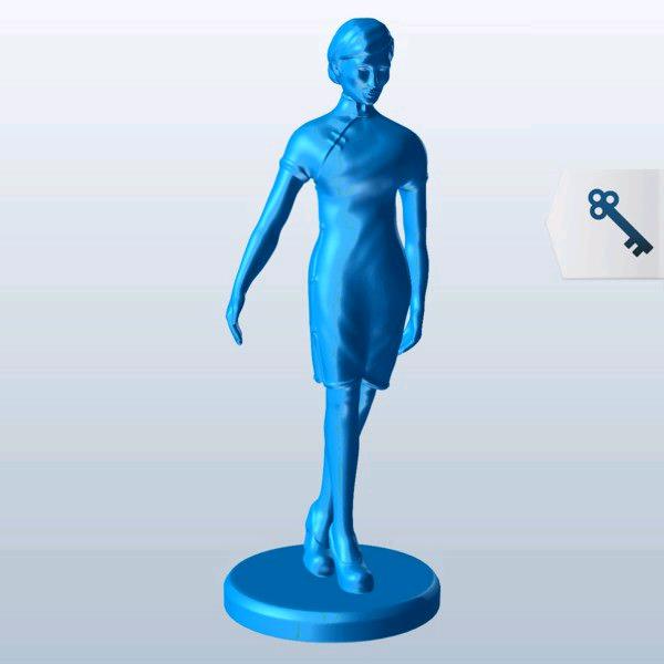 3d走路的女人 模型3D打印模型