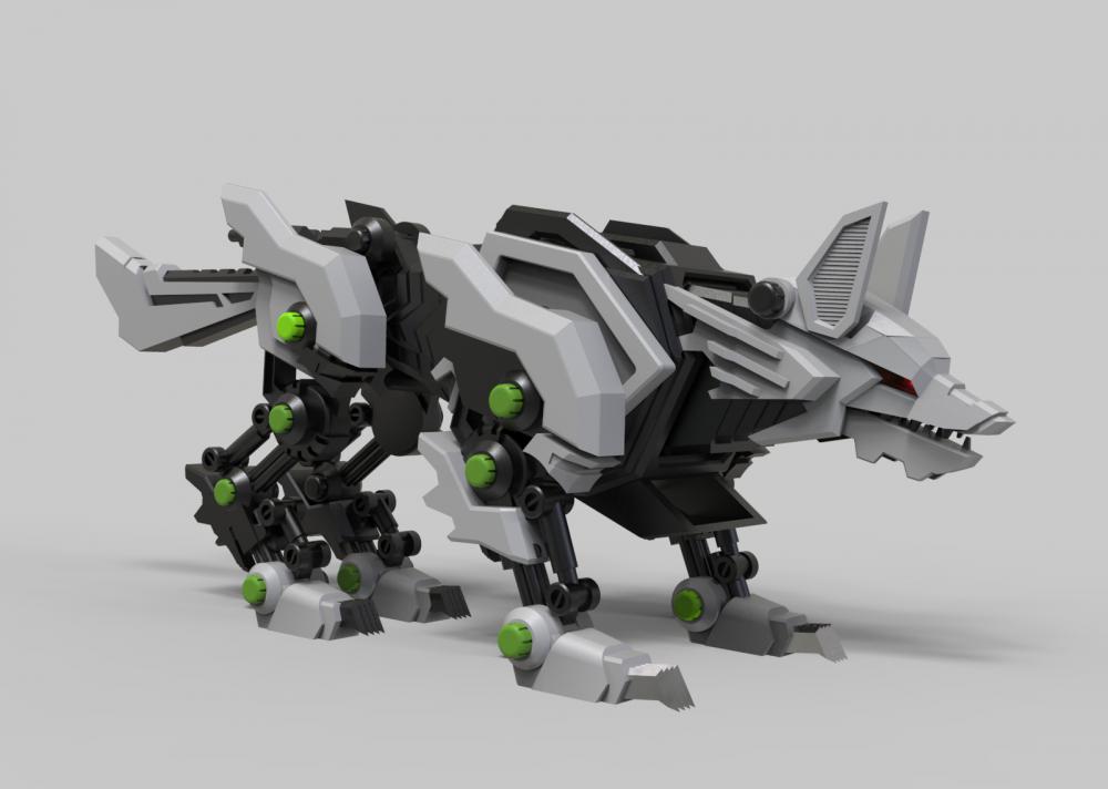 索斯机械兽 白銀狼王3D打印模型