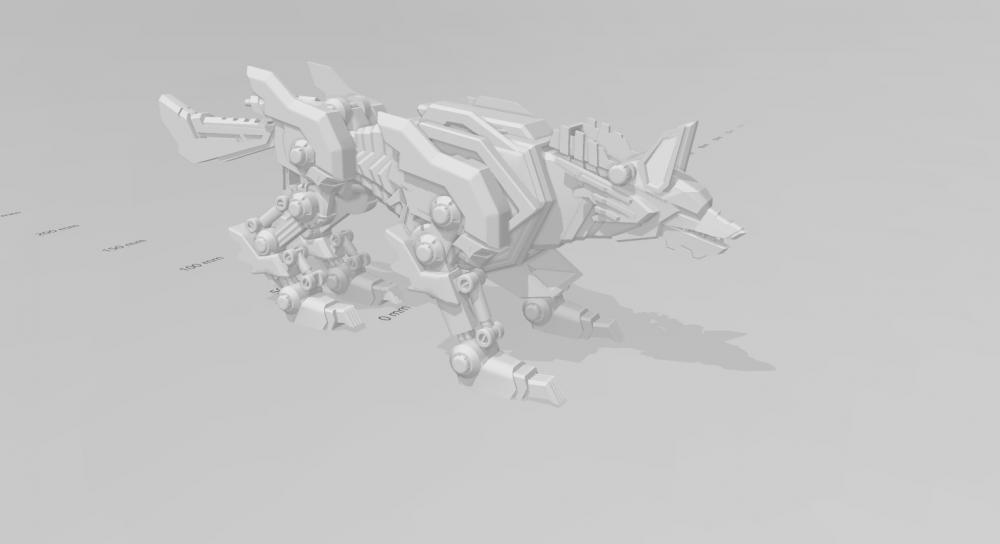 索斯机械兽 白銀狼王3D打印模型