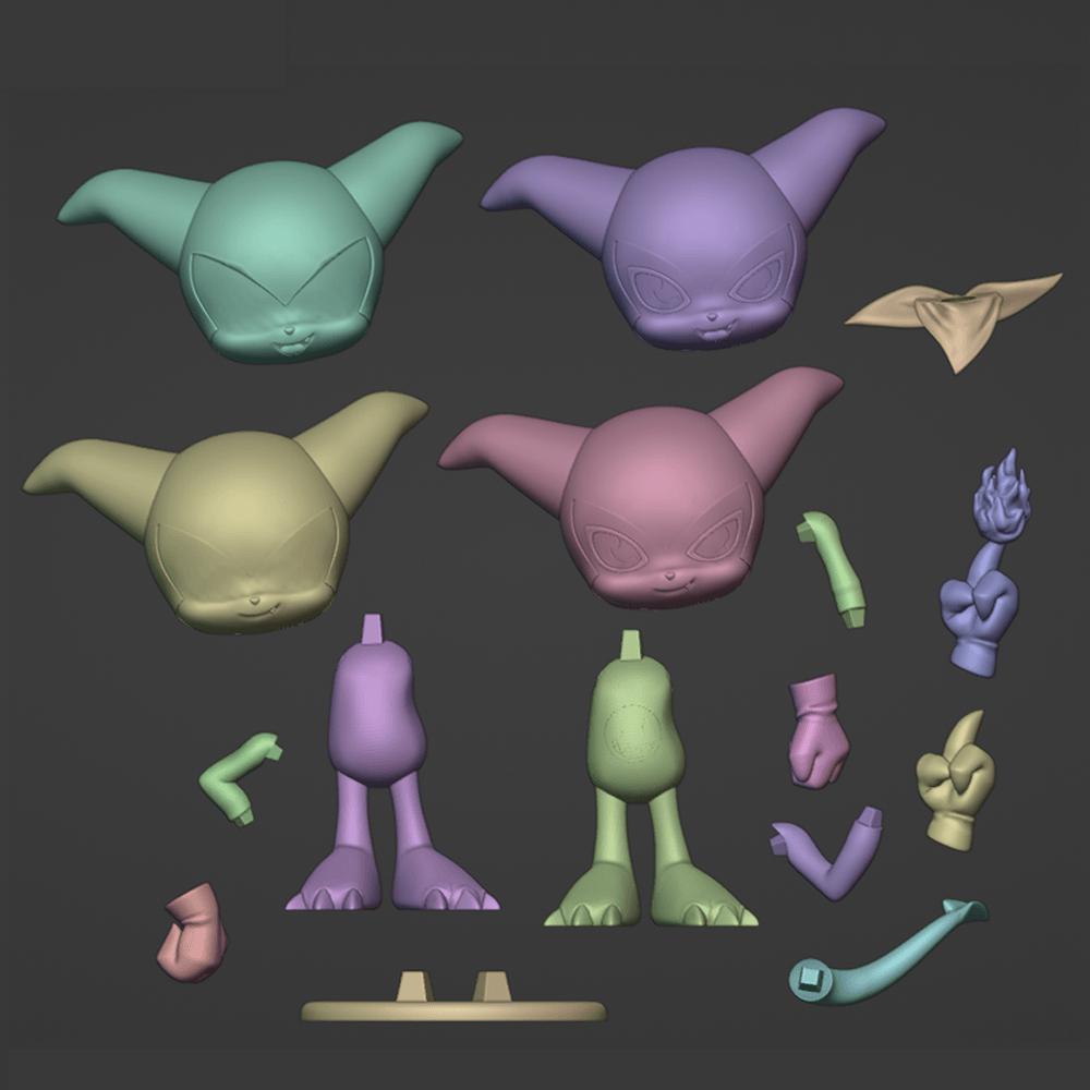 数码宝贝 小妖兽3D打印模型