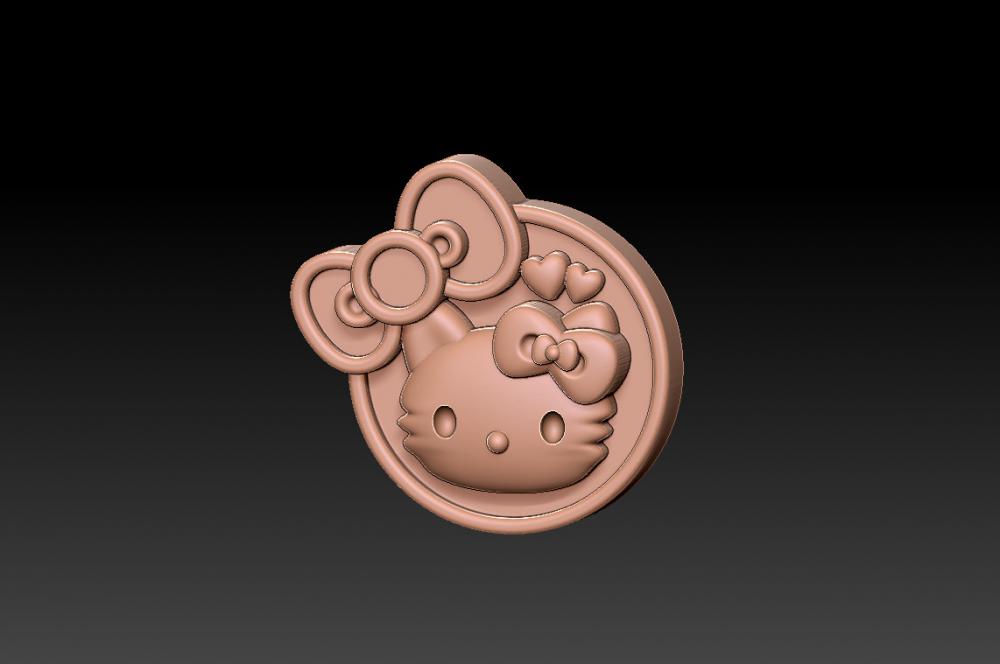 Hello Kitty 凯蒂猫吊坠3D打印模型