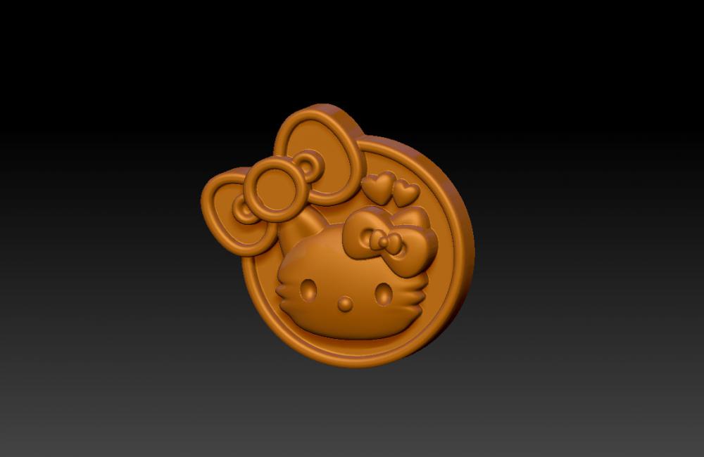 Hello Kitty 凯蒂猫吊坠3D打印模型