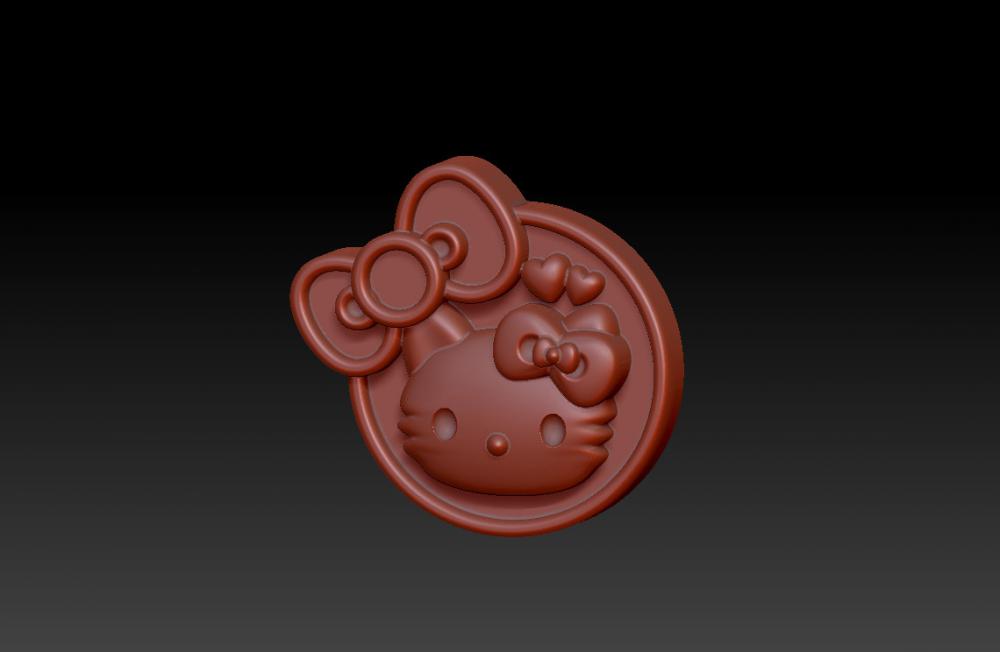 Hello Kitty 凯蒂猫吊坠3D打印模型