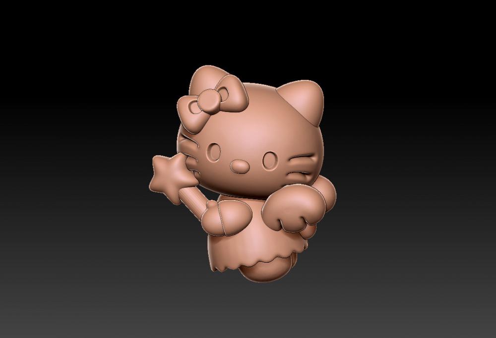 Hello Kitty 凯蒂猫天使吊墜3D打印模型